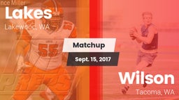 Matchup: Lakes  vs. Wilson  2017