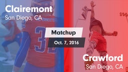 Matchup: Clairemont High vs. Crawford  2016