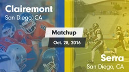 Matchup: Clairemont High vs. Serra  2016