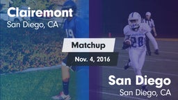Matchup: Clairemont High vs. San Diego  2016