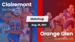 Matchup: Clairemont High vs. Orange Glen  2017