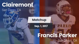 Matchup: Clairemont High vs. Francis Parker  2017