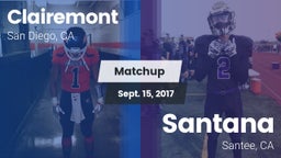 Matchup: Clairemont High vs. Santana  2017