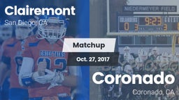 Matchup: Clairemont High vs. Coronado  2017