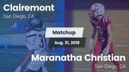 Matchup: Clairemont High vs. Maranatha Christian  2018