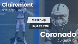 Matchup: Clairemont High vs. Coronado  2018
