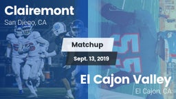 Matchup: Clairemont High vs. El Cajon Valley  2019