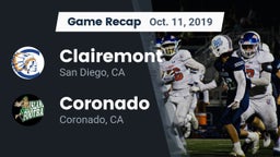Recap: Clairemont  vs. Coronado  2019