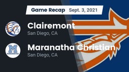 Recap: Clairemont  vs. Maranatha Christian  2021