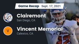 Recap: Clairemont  vs. Vincent Memorial  2021
