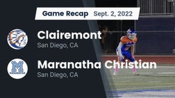 Recap: Clairemont  vs. Maranatha Christian  2022