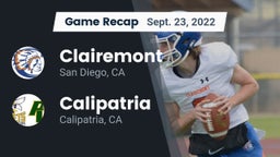 Recap: Clairemont  vs. Calipatria  2022