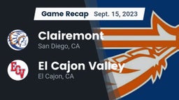 Recap: Clairemont  vs. El Cajon Valley  2023
