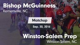 Matchup: Bishop McGuinness vs. Winston-Salem Prep  2016