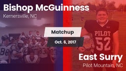 Matchup: Bishop McGuinness vs. East Surry  2017