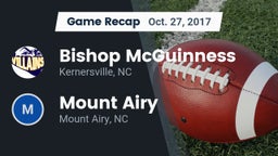 Recap: Bishop McGuinness  vs. Mount Airy  2017