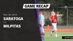 Recap: Saratoga  vs. Milpitas  2015