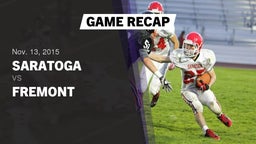 Recap: Saratoga  vs. Fremont  2015