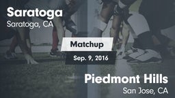 Matchup: Saratoga  vs. Piedmont Hills  2016