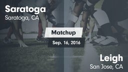 Matchup: Saratoga  vs. Leigh  2016