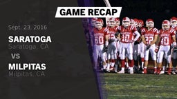 Recap: Saratoga  vs. Milpitas  2016