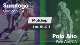 Matchup: Saratoga  vs. Palo Alto  2016