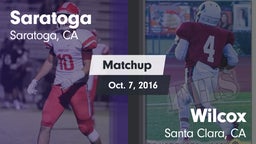 Matchup: Saratoga  vs. Wilcox  2016