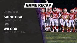 Recap: Saratoga  vs. Wilcox  2016