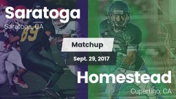 Matchup: Saratoga  vs. Homestead  2017