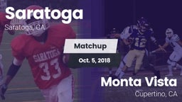 Matchup: Saratoga  vs. Monta Vista  2018