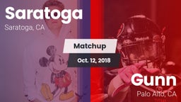 Matchup: Saratoga  vs. Gunn  2018