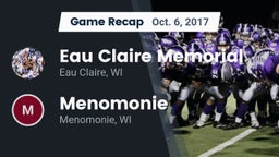 Recap: Eau Claire Memorial  vs. Menomonie  2017