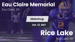 Matchup: Eau Claire Memorial vs. Rice Lake  2017