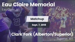 Matchup: Eau Claire Memorial vs. Clark Fork (Alberton/Superior)  2018