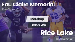 Matchup: Eau Claire Memorial vs. Rice Lake  2019
