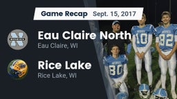 Recap: Eau Claire North  vs. Rice Lake  2017