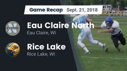 Recap: Eau Claire North  vs. Rice Lake  2018