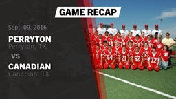 Recap: Perryton  vs. Canadian  2016