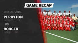 Recap: Perryton  vs. Borger  2016