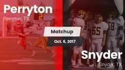 Matchup: Perryton  vs. Snyder  2017