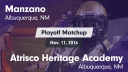 Matchup: Manzano  vs. Atrisco Heritage Academy  2016