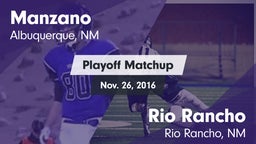 Matchup: Manzano  vs. Rio Rancho  2016