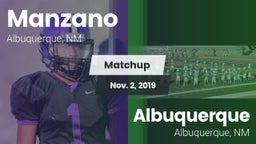 Matchup: Manzano  vs. Albuquerque  2019