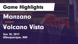 Manzano  vs Volcano Vista  Game Highlights - Jan 10, 2017