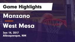 Manzano  vs West Mesa  Game Highlights - Jan 14, 2017
