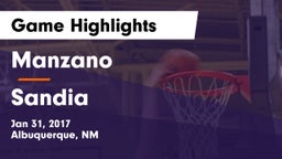 Manzano  vs Sandia  Game Highlights - Jan 31, 2017