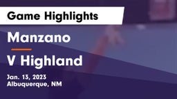 Manzano  vs V Highland Game Highlights - Jan. 13, 2023