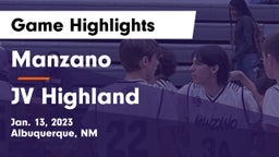 Manzano  vs JV Highland Game Highlights - Jan. 13, 2023