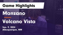 Manzano  vs Volcano Vista  Game Highlights - Jan. 9, 2024