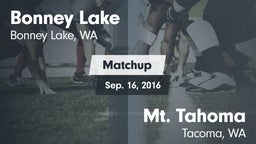Matchup: Bonney Lake High vs. Mt. Tahoma  2016